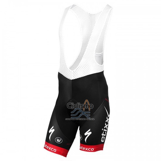Etixx Quick Step Ropa Ciclismo Culotte Corto 2016 Mangas Cortas Rojo y Negro